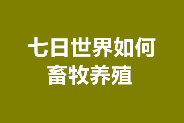 七日世界如何畜牧养殖