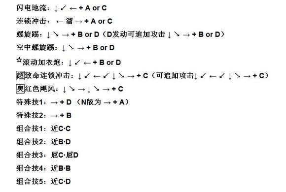 街机豪血寺一族出招简化版